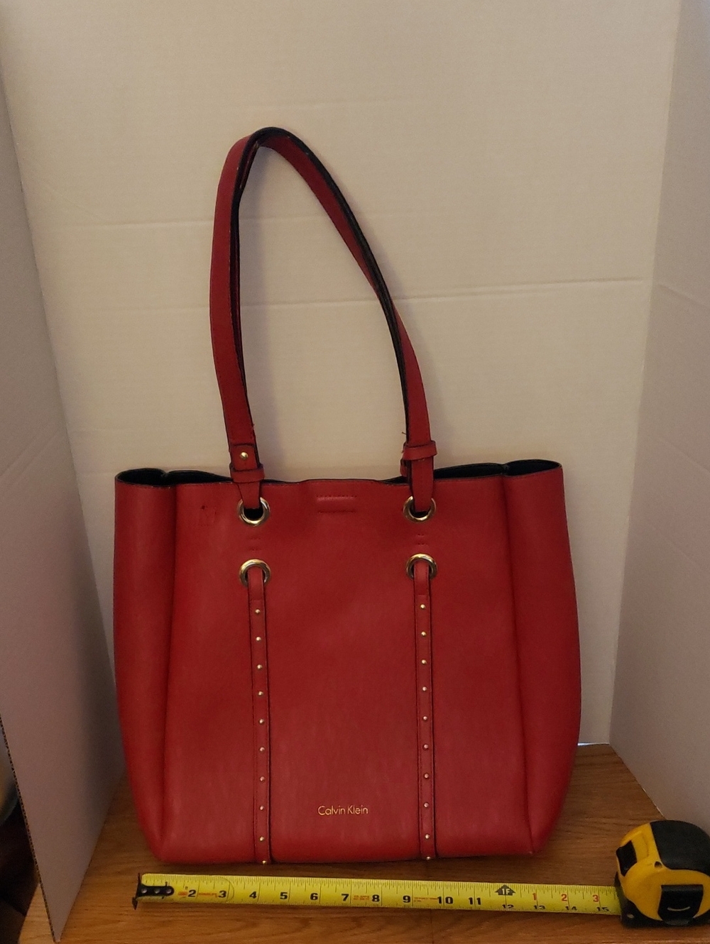 Calvin Klein Cora Large Tote with Gold Accents